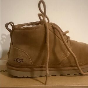 UGG Tan Lace-Up Boots